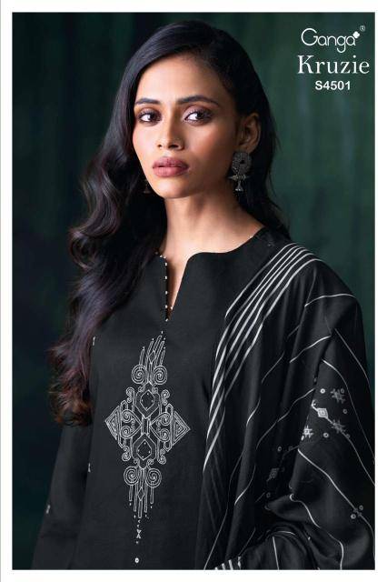 Ganga kruzie 4501 Unstitched dress materials in Ahmedabad